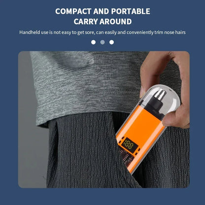 Portable Nose Hair Trimmer Mini Trimmer for Nose Mini Nose and Ear Hair Trimmer Nose Trimmer Rechargeable Trimmer 2-in-1Unisex