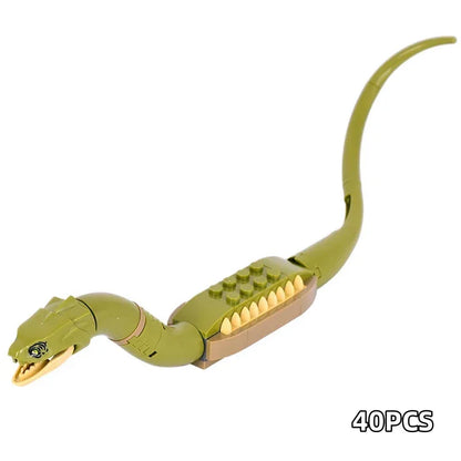 1Pcs Magical Basilisk snake Building Block Double-deck Bus Toys Brick for Kids Children Gift
