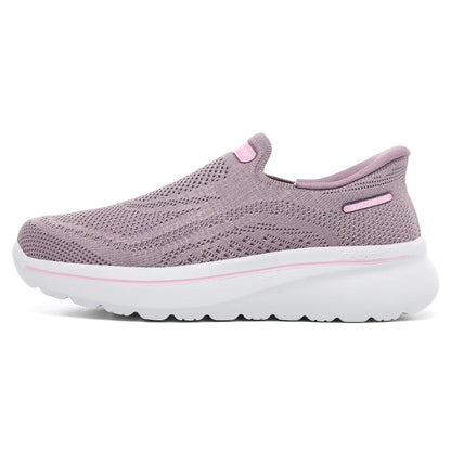 Men Women Slip on Walking Shoes Breathable Mesh Knit Loafers Lightweight Non Slip Comfort Casual Sports Sneakers Walking