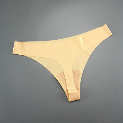 7 PCS/Set Fast Send Seamless Thong Women G String Sexy Ice Silk Panty Female Underwear Fitness Panties Plus Size