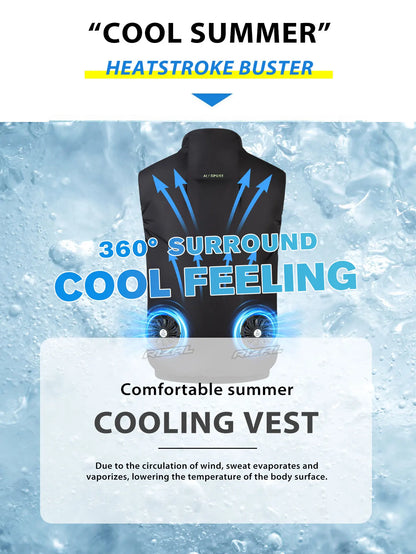 2026 Must-have Fan Vest Wearable Cooling vest Air-conditioned Clothes Breathable for Daily Commute Hiking Fishing Camping