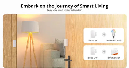 SONOFF SNZB-04P Sonoff Zigbee Door Sensor SNZB 04P Local Smart Scene Linkage Tamper Alert Home Security Work with Alexa Google