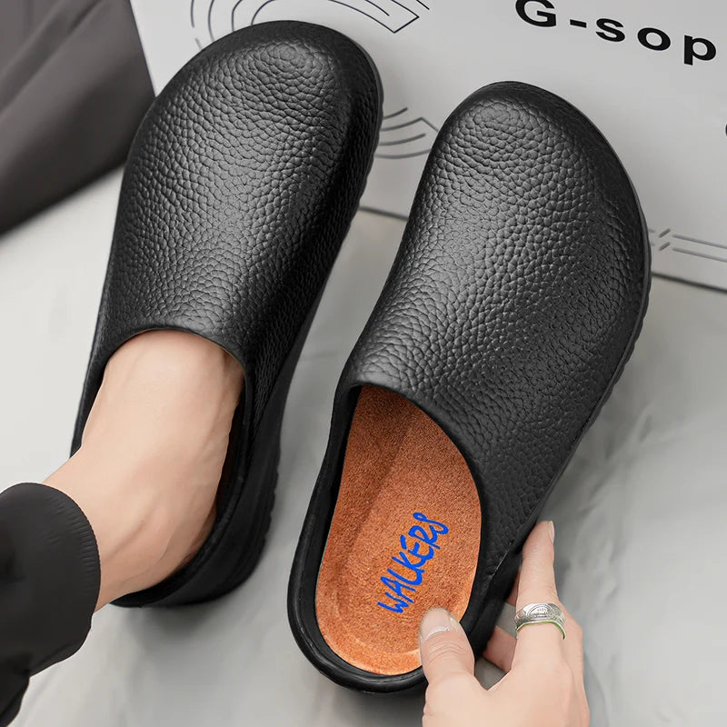 Men Chef Shoe Slippers Couples Garden Clogs Women Water Proof Cozy Sandals For Pet Workers Outdoor Fishing Shoes Doctor Shoes