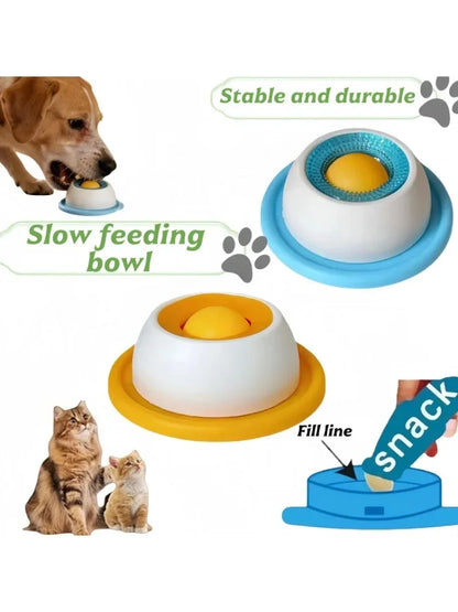 Dog/cat licking bowl, pet licking toy slow food bowl, non-slip licking bowl, educational toy, makes dogs/cats love licking.