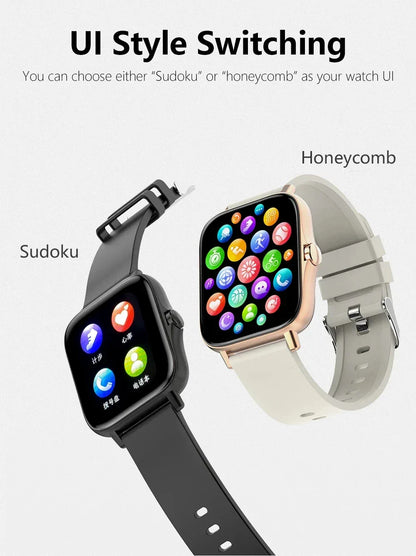 2025New Upgrad Smart Watch For Men Women 1.83Inch Full Touch Display BT Call Sports Monitoring SmartWatch For Android&IOS Phone