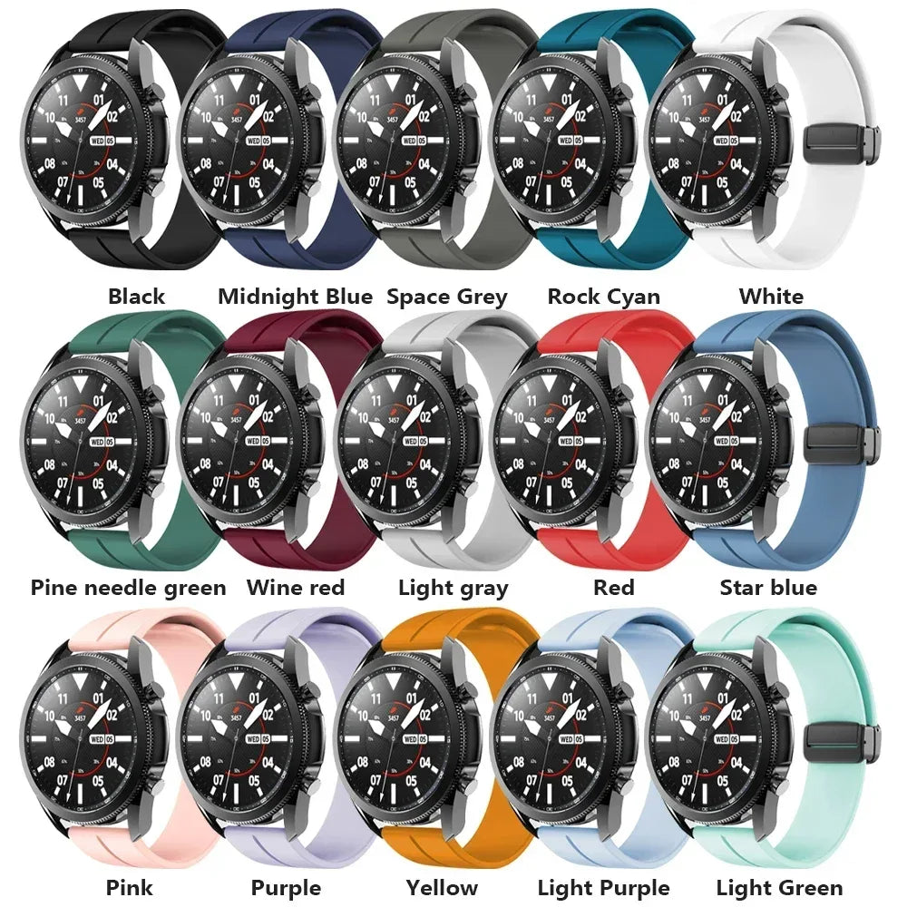 20 22mm Watch Band For Samsung Galaxy watch 6/4/5 pro/gear s3/active 2/classic Sport Magnetic Strap for Huawei GT 2 2e 3 Band