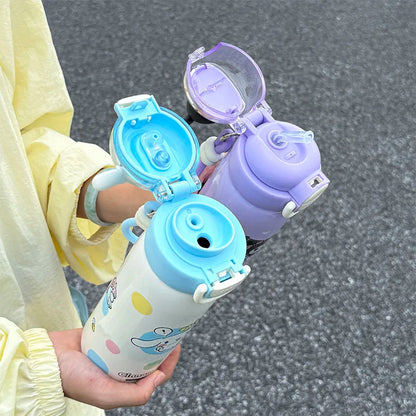 1pc Kuromi Large-Capacity Stainless Steel Insulated Cup - 520ML Portable Water Bottle for Outdoor Sports, Dual-Drinking Lid