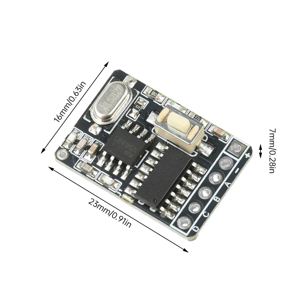 RF 433MHz Receiver Module 4-Channel Switch Transmitter Wireless Remote Controll RX480E Learning Code Decoding Receiver DIY kit