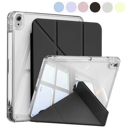 Case for iPad 5th 6th 7th 8th 9th 10th 11th Air 4 5 6 7 Mini 6 7 Case with Pencil Holder, Mutil Angles Folding Y-Shaped Stand Co