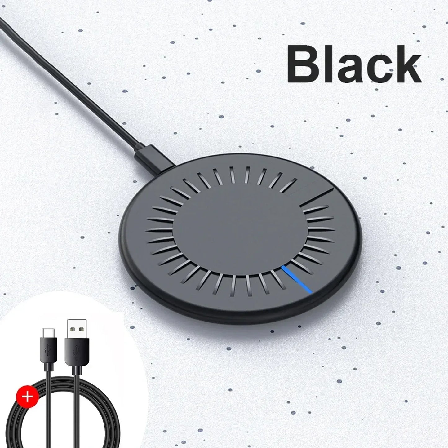 LED Night Light Wireless Charger Stand Pad For iPhone 16 15 14 13 12 Pro Max Samsung S25 S24 Xiaomi Quick Fast Charging Station
