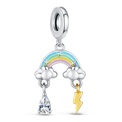 Elegant Mother's Day gifts For mom Ballet Pendant Fit Original Bracelet Diy Jewelry Fine Perfect Heart Rainbow Charm Daily Wear