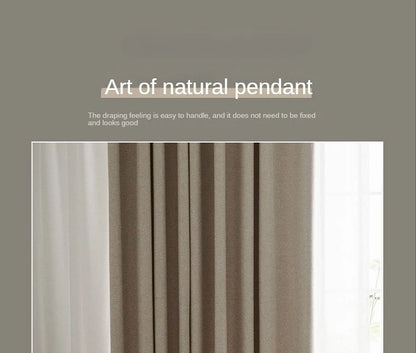 Japanese Simple Thickened Living Room Blackout Curtain Light Luxury High End Fresh Bedroom Curtains 2025 New Velvet Linen Drapes