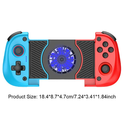 X3 Mobile Phone Gamepad with Cooling Fan Bluetooth-Compatible Mobile Phone Gaming Controller Vibration for Android/iOS/PC/Switch