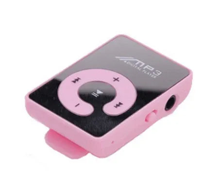 Portable Mini Mp3 Clip Card MP3 Music Player Mirror Card Clip High Quality Digital Music Media Playback Support SD TF Card