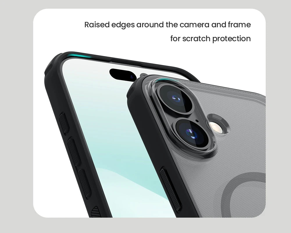 Nillkin For iPhone 17 Pro Max 17 Air iPhone 16 Pro Max 16 Plus Magnetic Shield Pro Phone Case Anti Fingerprint Back Cover