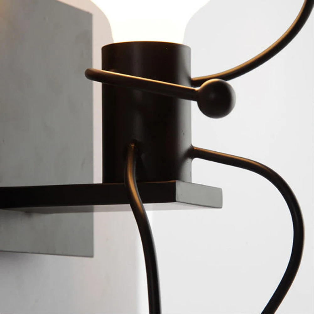 Humanoid Creative Wall Light Modern Simple Little Man Bedside Lamp Sconce Indoor Decor Hanging Lighting for Children Bedroom LED