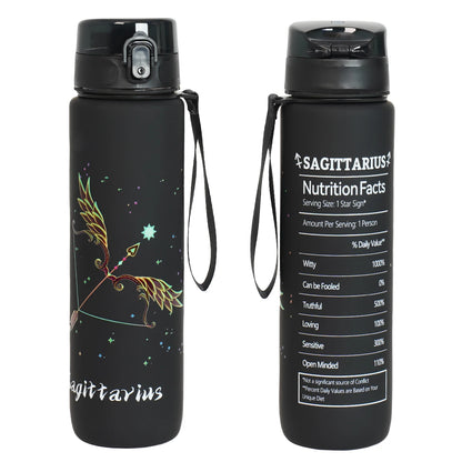 12 zodiac Aquarius 1L outdoor activity leak-proof plastic cup portable water bottle birthday gift holiday gift