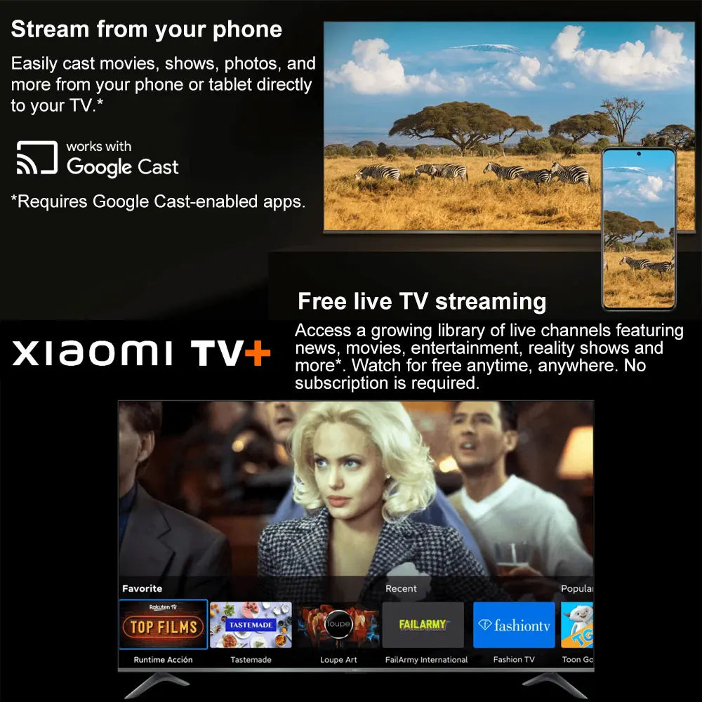 Xiaomi TV Stick 4K 2nd Gen, Portable Streaming Media, Netflix Dual-band WiFi 6 Google Assistant, BT5.2 Smart TV Dongle, 360° Bluetooth Voice Remote Control Google TV
