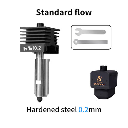 New High Quality H2D H2S H2C Hotend Kit with 0.2/0.4/0.6/0.8mm Hardened steel Nozzle Replace Hotend Kit For Bambu H2D A1/A1mini