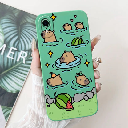 For iPhone X XR XS SE 2020 Case iPhoneX Liquid Soft Silicone Case For iPhone x s XR Back Cover For iphone se 2020 Phone Bumper