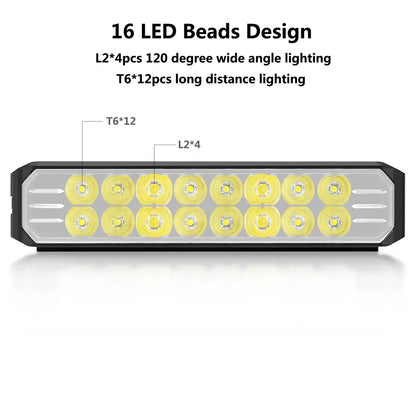 Bicycle Light Front 5200LM LED Light for Bicycle 8000mAh Mountain Cycle Headlight Lamp MTB Bike Light USB Flashlight Super Brigh