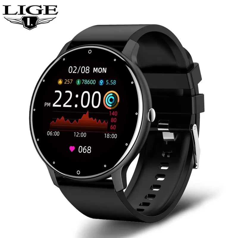 LIGE 2024 Smart Watch Men 1.28" Full Touch Bracelet Fitness Tracker Sports Watches Bluetooth Call Smart Clock Women Smartwatch