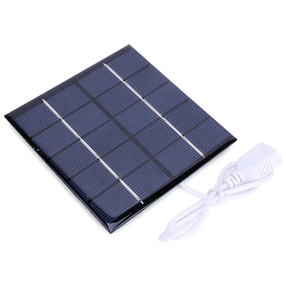 3/5W Battery Charger Solar Panel USB Output Polycrystalline Solar Panel Mobile Power Supply Lightweight for Charger 3.7V Battery