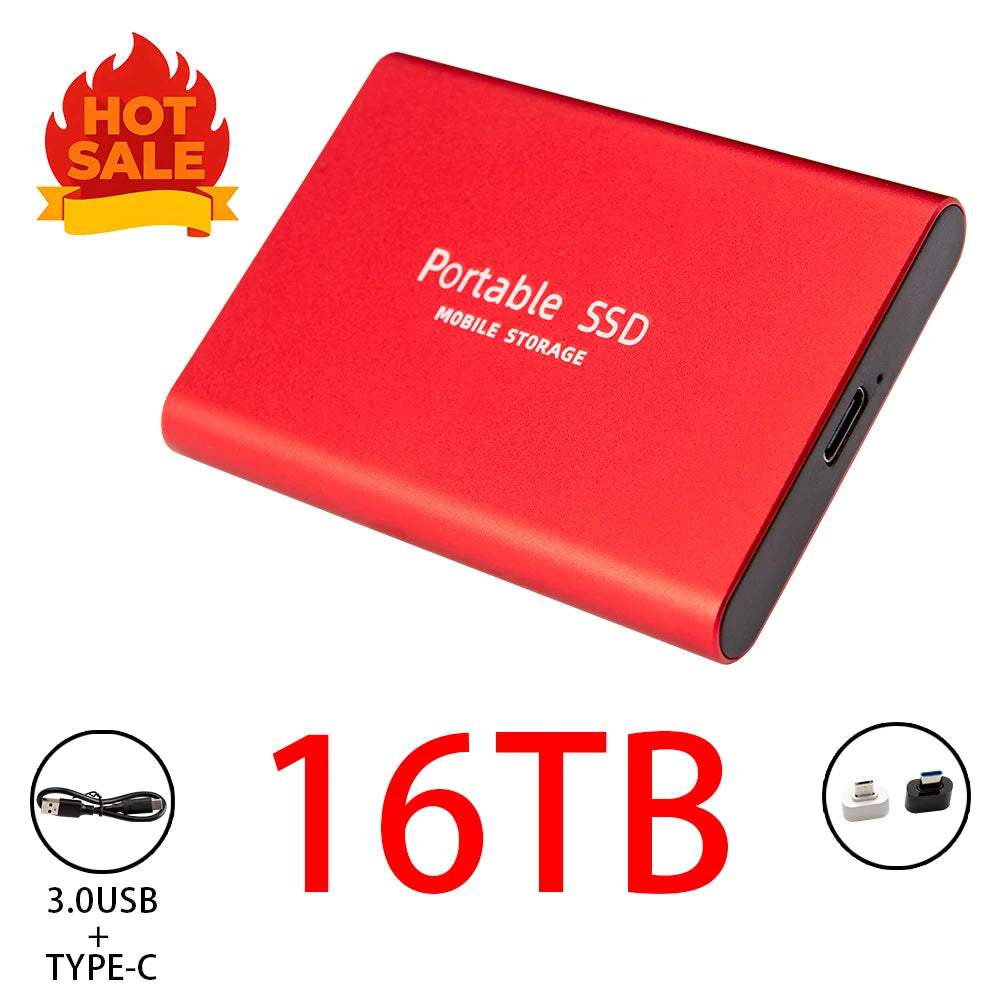 Highly cost-effective external hard drive, durable, efficient, and portable, with 256TB high-speed USB 3.1 Type C