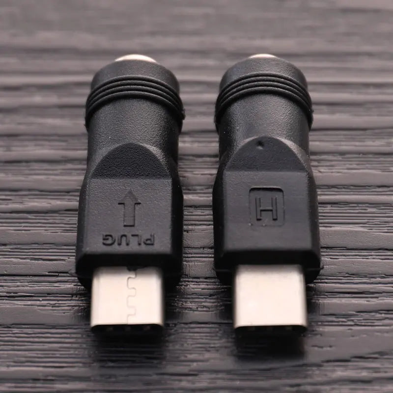 1/2pcs DC Power Adapter Converter 5.5x2.1mm Female Jack To USB Type C Male Connector DC To USBC For Laptop Notebook Computer