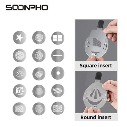 SOONPHO Conical Snoots Graphic Cards for OT1 OT1PRO Projection Film  DIY Shape Insert Photography Background Match Godox Lights
