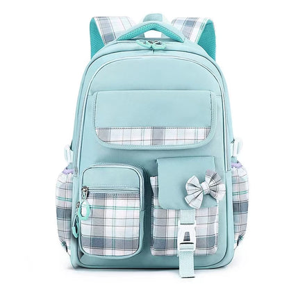2025 New Student Backpack, Cartoon Cute Girl Backpack, Multi Pocket Lightweight Load Reduction Backpack