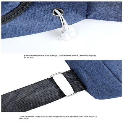 2023 New Chest Bag Fashion New Solid Color Men Chest Bag Outdoor Casual Fashion One Shoulder Crossbody Bag