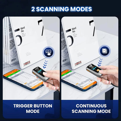 EYOYO Bluetooth QR 2D 1D Barcode Scanner With LED Display Wireless Laser Bar Code Reader for IOS Android Windows Mobile Payment