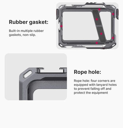 Ulanzi Lino Cage for iPhone 16 15 14 13 X XR XS Max Mini/Pro/Pro Max Smartphone Handle Grip Phone Smartphone Vlog Video