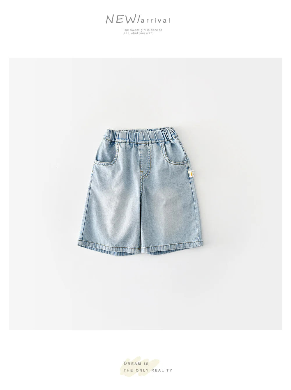 2026 Summer New Baby Thin Denim Shorts Children Casual Pants Boys Girls Loose Jeans Shorts Solid Kids Clothes