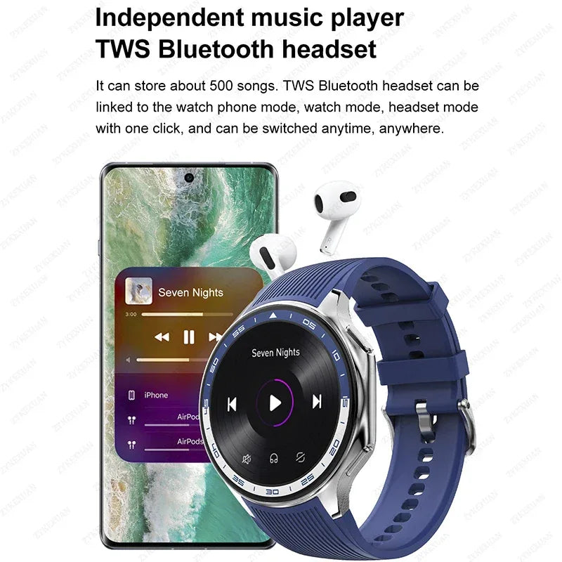 DT Watch X 4G Memory For OPPO Smart Watch Music Video Bluetooth Call IP68 Waterproof AMOLED Smartwatch For TWS Earphones 2026New
