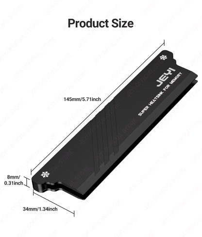 JEYI RAM Heatsink DDR2 DDR3 DDR4 DDR5 Aluminum Cooling Heatsink Memory With Thermal Pads Desktop for PC Easy Installation