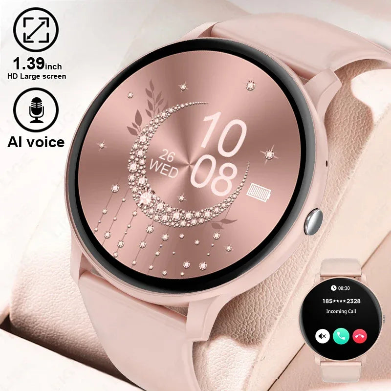 LIGE Smart Watch Women 1.39'' Full Touch Screen Custom Dials Wristwatch Bluetooth Call Blood Oxygen Monitor Sport Smartwatch Men