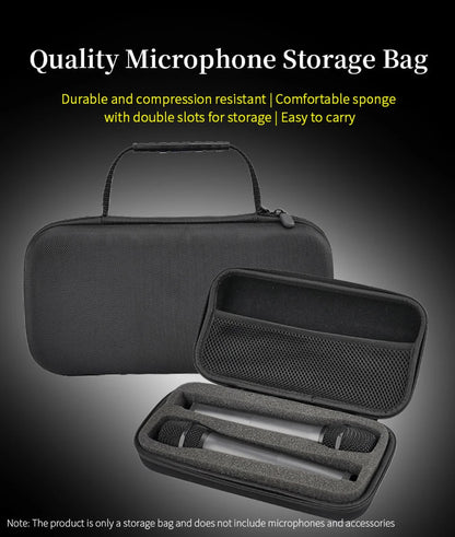 Hard EVA Microphone Storage Bag Transmitter Box Portable Bluetooth K Song Travel Carrying Case