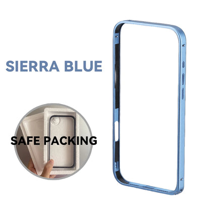 17pro Light Aluminum Metal Bumper Case Orange For iPhone 12 13 14 Plus 15 16 17 Pro Max Ultra Thin Alloy Back Frame Accessories
