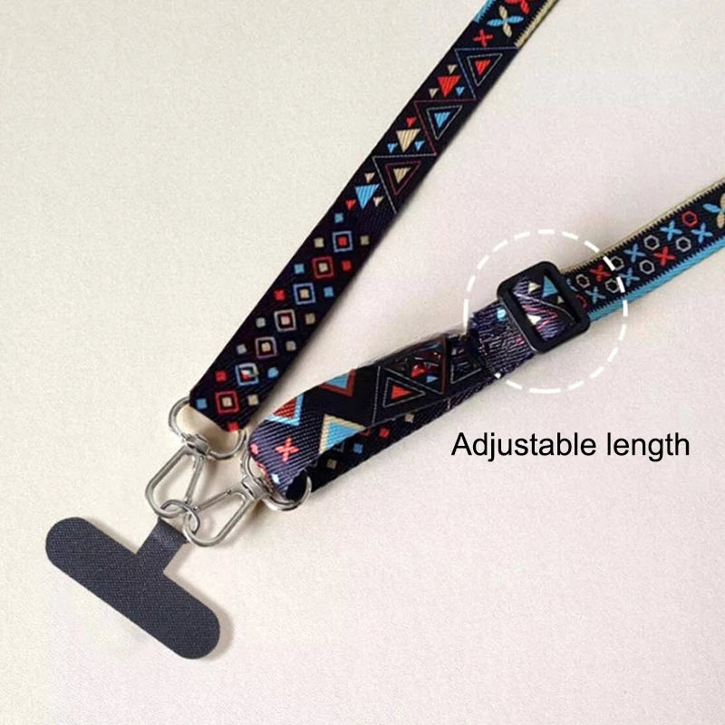 Universal Mobile Phone Lanyard, Adjustable, Neck & Crossbody Strap, Includes Anti-Loss Cable & Case Key Gasket