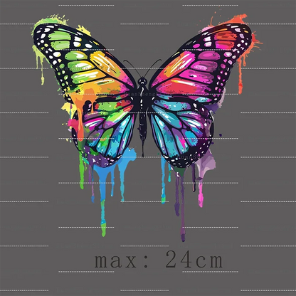 Color Fluid Painting Ironing Sticker Clothes DTF Fashion T-shirt Hoodie DIY Jacket Patch Hot Paste Paper