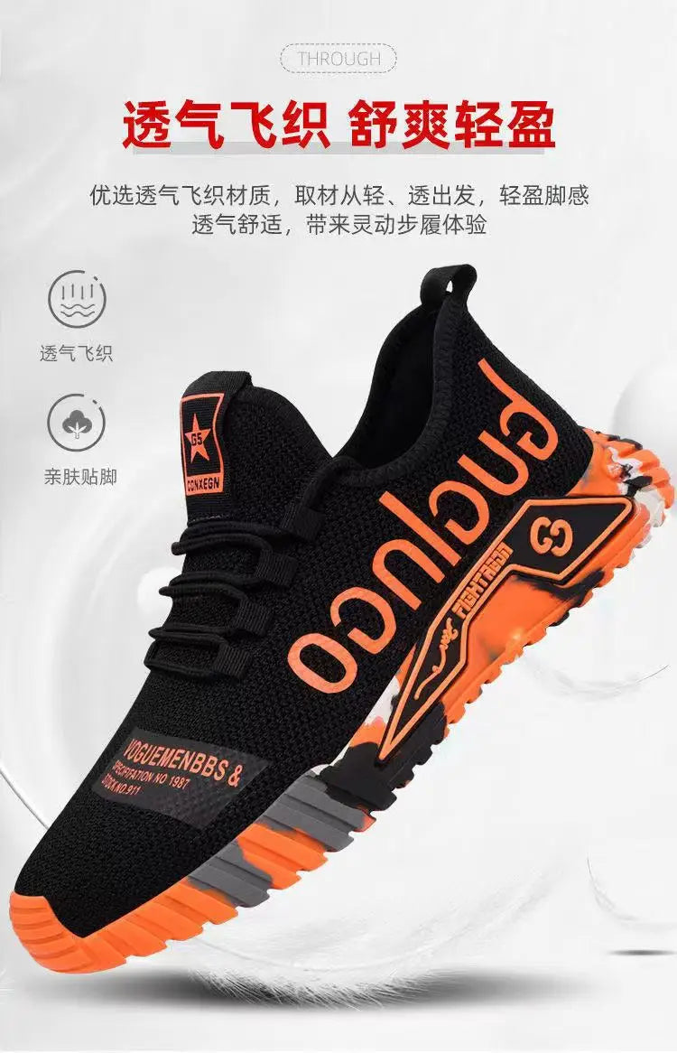 Men Sneakers Mesh Casual Shoes Lac-up Men Shoes Lightweight Vulcanize Shoes Walking Sneakers Man Running Gym Shoes2024
