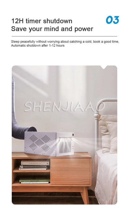 Home Portable Mobile Air Conditioning Dehumidification Desktop Mini Cooling Only Machine Free Installation with Remote Control