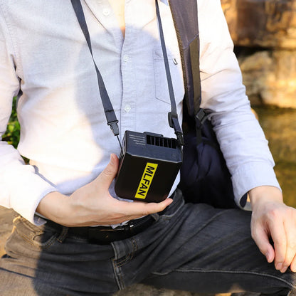 Waist Clip Fan Portable Mini Hanging Neck Fan USB Rechargeable Fan Small Outdoor Camping Waist Fan with 10000mAh Power Bank