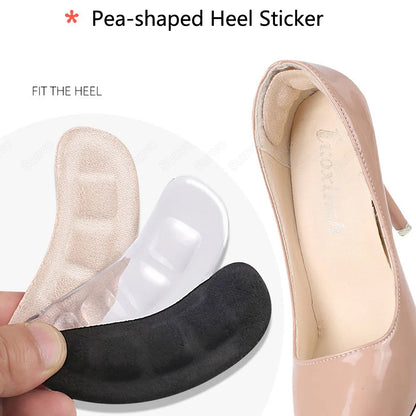 1/2Pair Silicone Pads Forefoot for Women's Shoes Non-slip Insert Self-adhesive Heel Gel Insoles Heels Sandals Anti-Slip Foot Pad