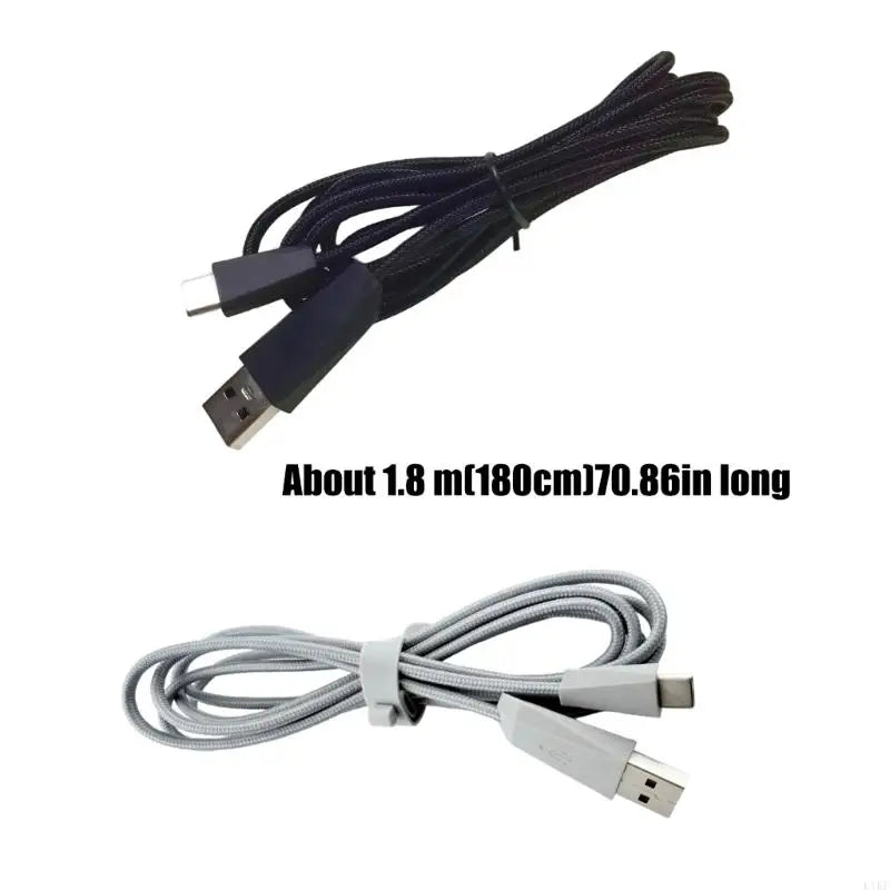 PVC Replacement Charging Cable For ROG DeltaS Headphones Data Cord 180cm K1KF