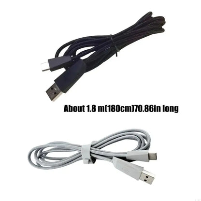 PVC Replacement Charging Cable For ROG DeltaS Headphones Data Cord 180cm K1KF