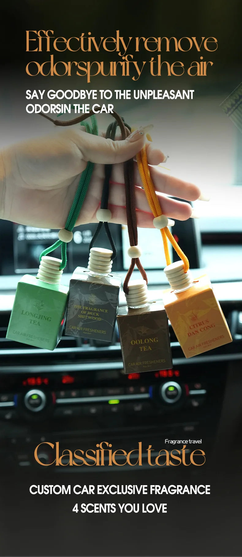 Car Air Freshener, Long Lasting Fragrance, Suitable for Car, Home, Office, Bathroom, Bedroom, Car Interior Aromatherapy