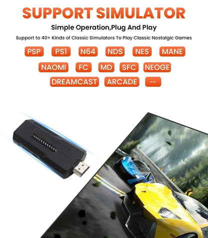 X2 Plus Game Stick 4K HD 2 4G Retro Video Game Console Wireless Controller TV Emulator PS1 N64 DC 256G Games